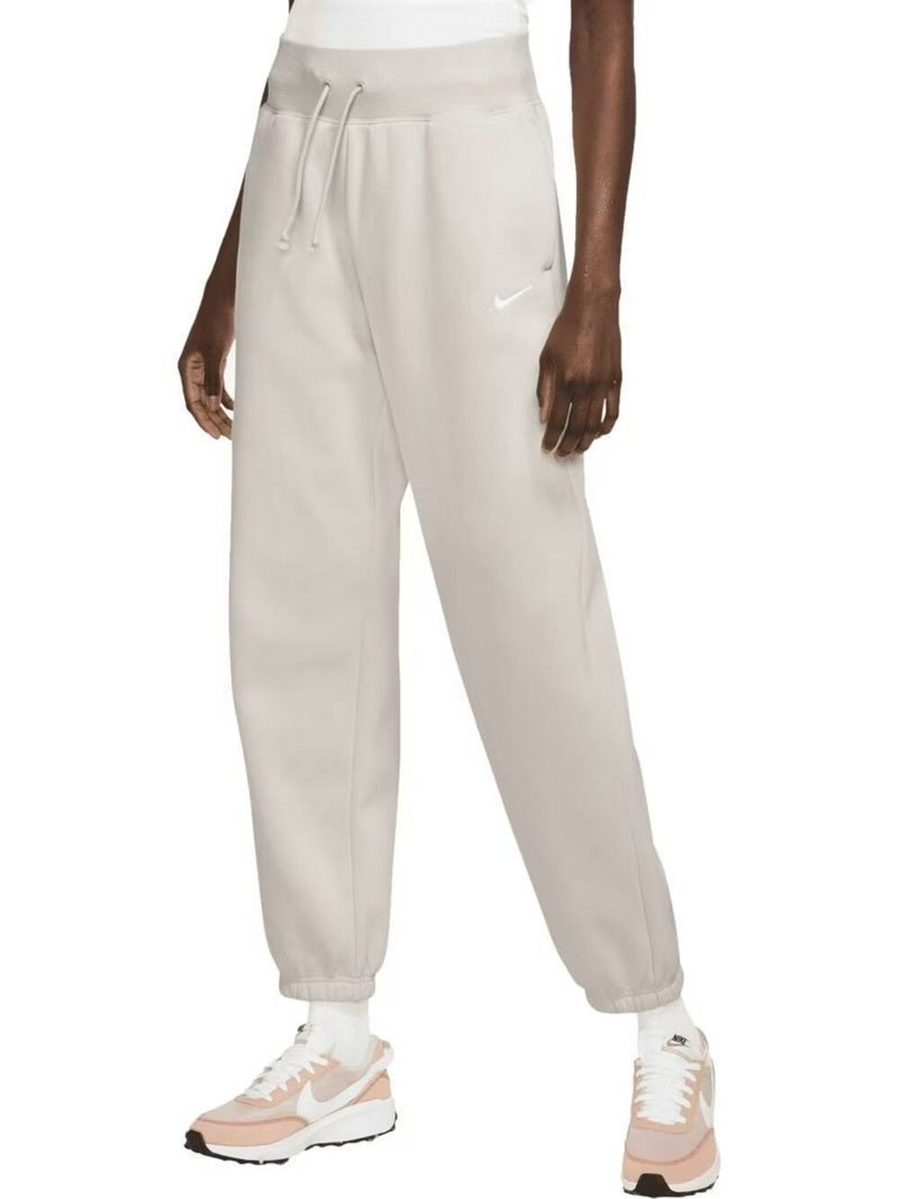Nike Phoenix Fleece High Waist Oversized Jogger Sweatpants Cream Size S